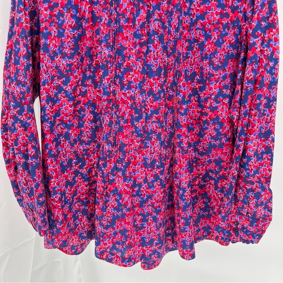 Talbots Womens Floral Cotton Pintuck Blouse Size 3X - Picture 4 of 11